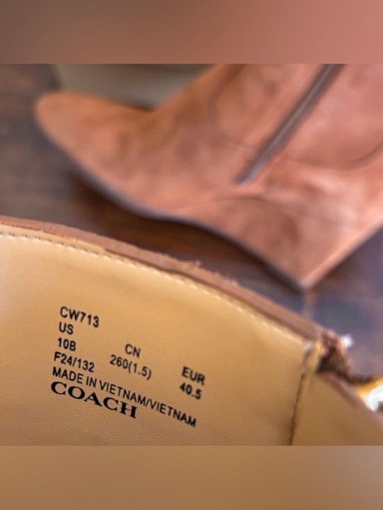 Coach suede wedge booties. - Picture 12 of 14